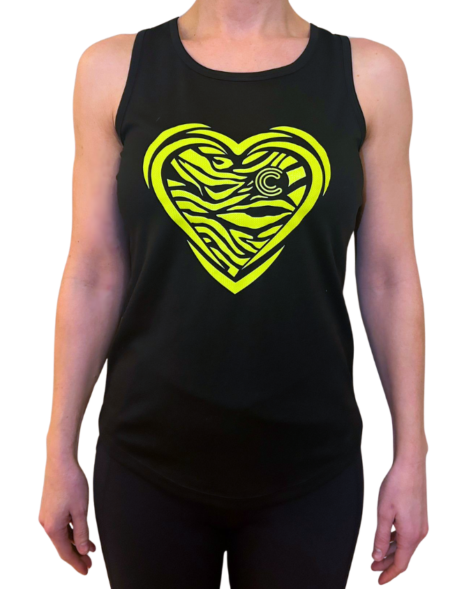 SONIQUE ZEBRA black fitted breathable tank - Image 2